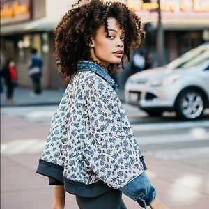 ISO Free People ditsy denim jacket in either XS/S